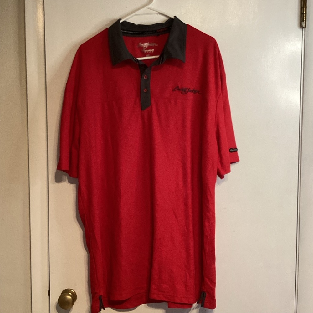 Authentic Barrett Jackson Signature Series Red Polo Shirt for Men size 3XL